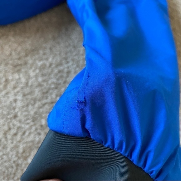 Footjoy FJ Dryjoys Lined Full Zip Golf Windbreaker Rain Jacket Mens M Blue/Black - Picture 13 of 16